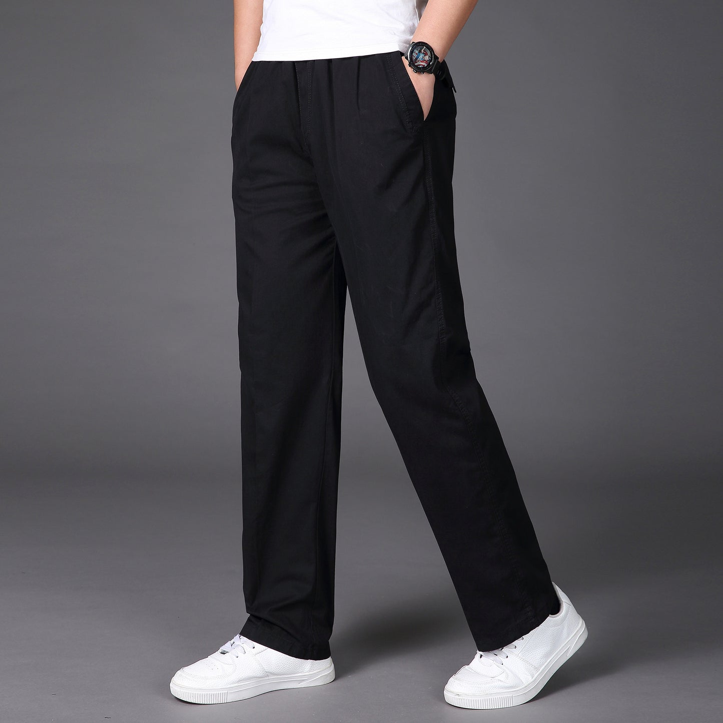 🔥【50-130KG】Pantalones casuales de pierna recta para hombre, tallas grandes, verano 2026