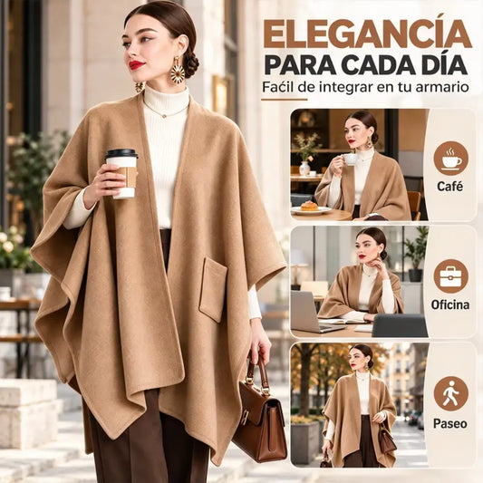 Nueva bufanda tipo chal multifuncional de mezcla de lana para otoño/invierno