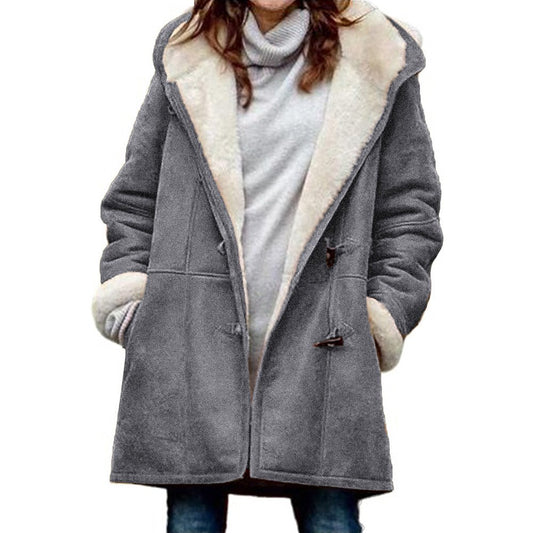 🐏🥼💖【Nueva colección de invierno 43% de descuento】2026 Abrigo de mujer elegante y cálido de ante con forro polar, S-5XL, abrigo de invierno/para el día a día