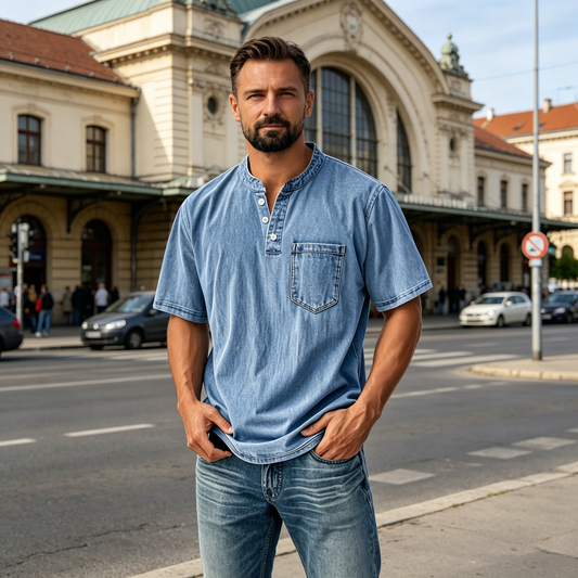 👔 2026-os nyári férfi lezser divatos póló - Utánvétes fizetés lehetséges