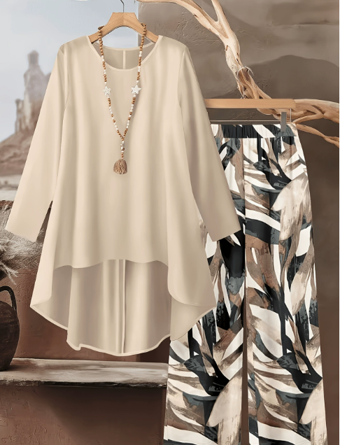 ⏳Oferta por tiempo limitado⏰【50-120 kg】👚Traje casual holgado de mujer con estampado de lunares