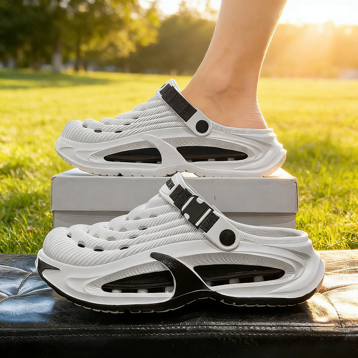 👟50% DE DESCUENTO🌬️Sandalias multiusos 2 en 1 para hombre: suela gruesa de EVA, antideslizante y extremadamente ligeras y transpirables🏃♂️
