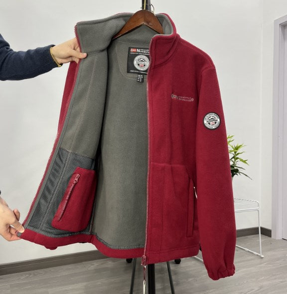 ❄️🧥【XS-3XL】Chaqueta de forro polar de terciopelo grueso para hombre, otoño e invierno, cálida, ligera, talla grande