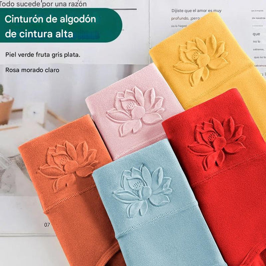 💖Último día, 50% de descuento - ✅【Paquete de 6】Ropa interior antibacteriana de algodón puro con cintura alta para control de abdomen y levantamiento de cadera✨️ (45-95 kg)