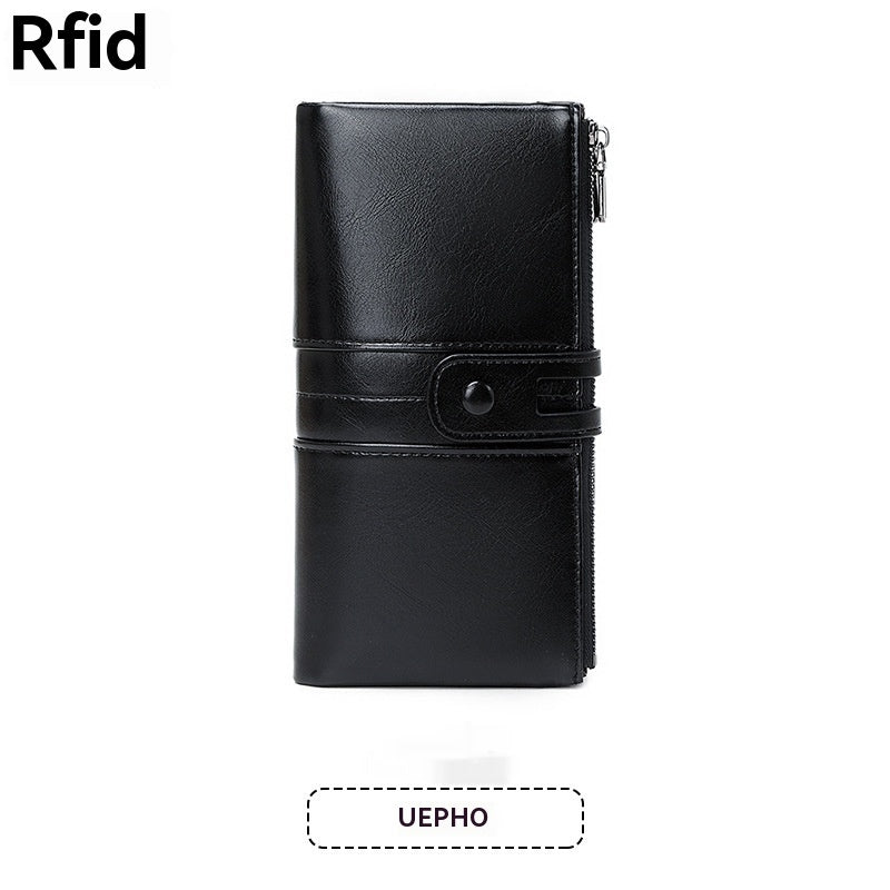 💖👜【Oferta por tiempo limitado -50%】Cartera antimagnética de cuero genuino para mujer, el modelo más vendido de 2026