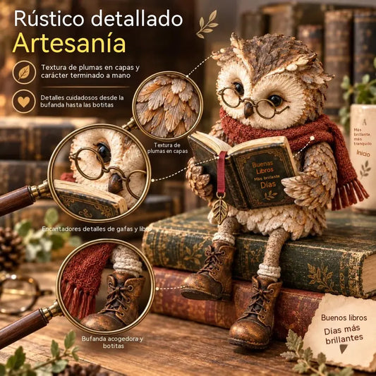 💥 ¡50 % de descuento por tiempo limitado! 🦉 Adorable figura de búho lector