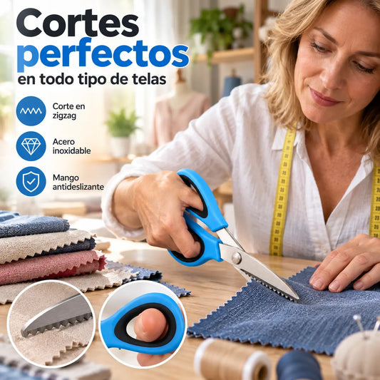 🔥Compra 1 y llévate 1 gratis✂️ Tijeras dentadas profesionales – Tijeras de tela afiladas y dentadas