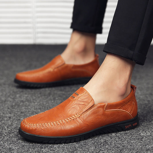 🔥【39-44】Zapatos casuales de cuero de vaca de moda para hombres
