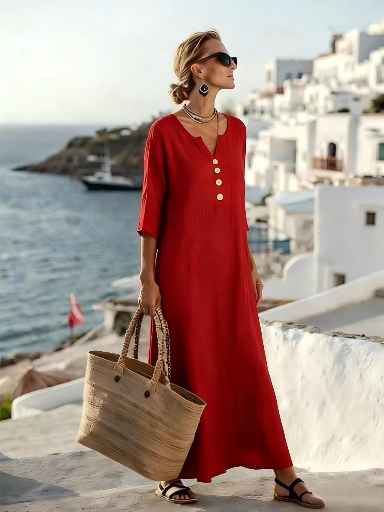 ☁️Último día - 50% de descuento👗【S-3XL】Vestido de verano para mujer, ajustado y transpirable✨Pago contra entrega
