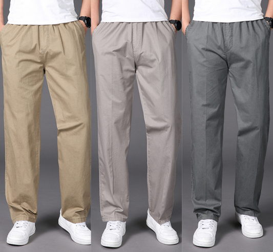🔥【50-130KG】Pantalones casuales de pierna recta para hombre, tallas grandes, verano 2026
