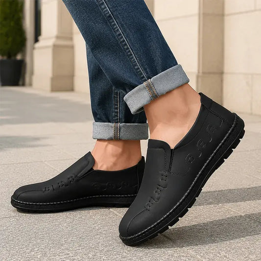 【38-44】Zapatos casuales de cuero genuino transpirables para hombre