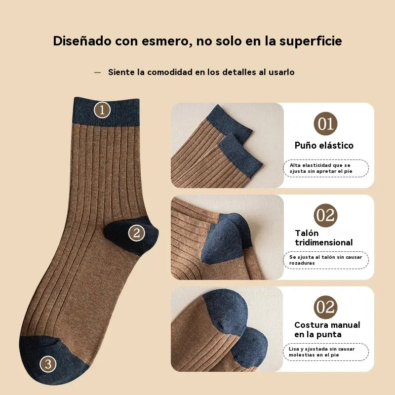 🧦【Compre 5 y obtenga 5 gratis】10 pares 29 euros😍 Calcetines desodorantes cálidos absorbentes del sudor para hombre