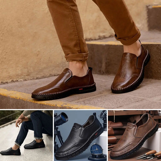 👍【Piel de vacuno auténtica de primera calidad】Zapatos casuales de moda para hombre