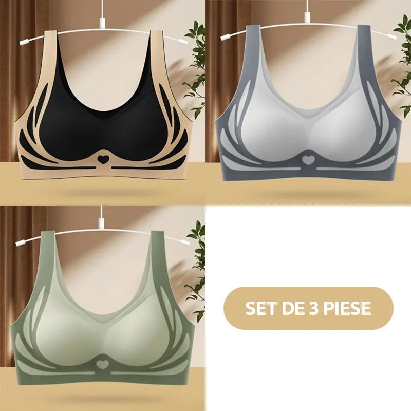❤️Nejnižší cena vůbec【Balení 3 kusů】VVysoce elastická bezešvá push-up podprsenka pro větší velikosti ❤️【40-85 kg】