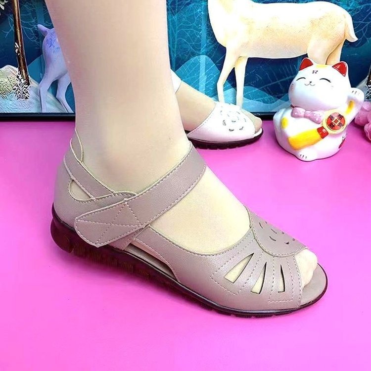 💞【35-41】Nuevas sandalias de verano cómodas de cuero genuino con suela suave para mujer
