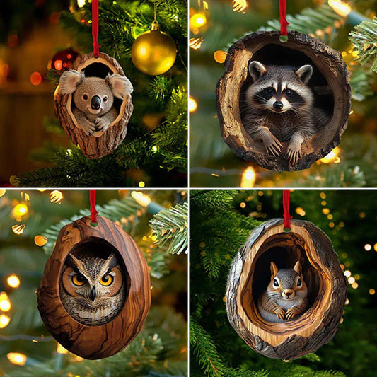 【10 τεμάχια】🎄Ζώα για διακόσμηση χριστουγεννιάτικου δέντρου. Μικρά στολίδια ζώων