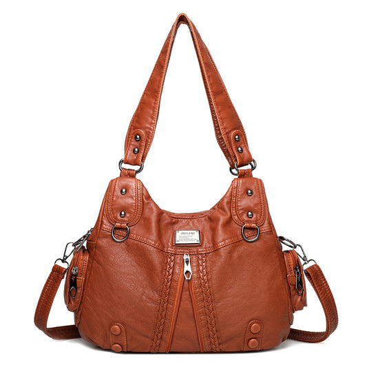 👜【45% DE DESCUENTO】Nuevo bolso de hombro de cuero suave de gran capacidad 2026