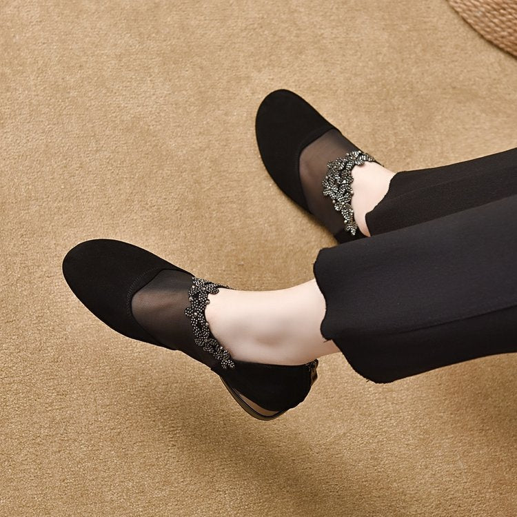 🔥✨【35-41】🏆2026 Nuevos Tacones de Cuña con Fondo Suave de Malla Hueca para Mujer
