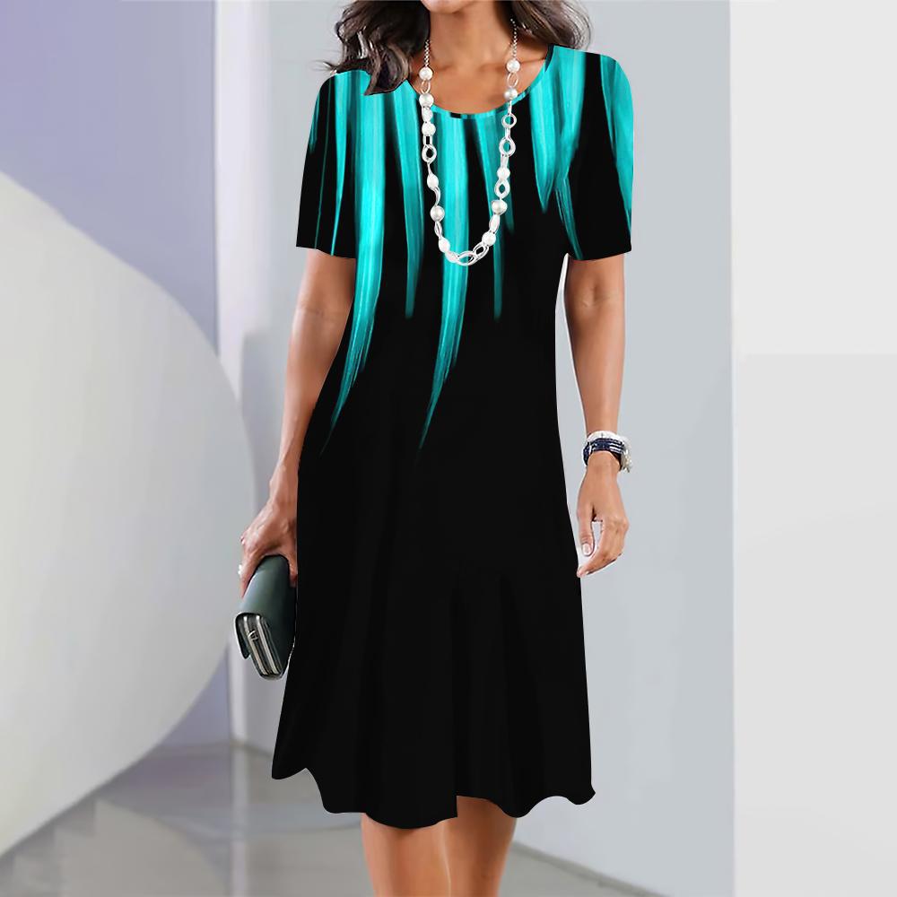 【S-5XL】Elegante vestido retro de cuello redondo