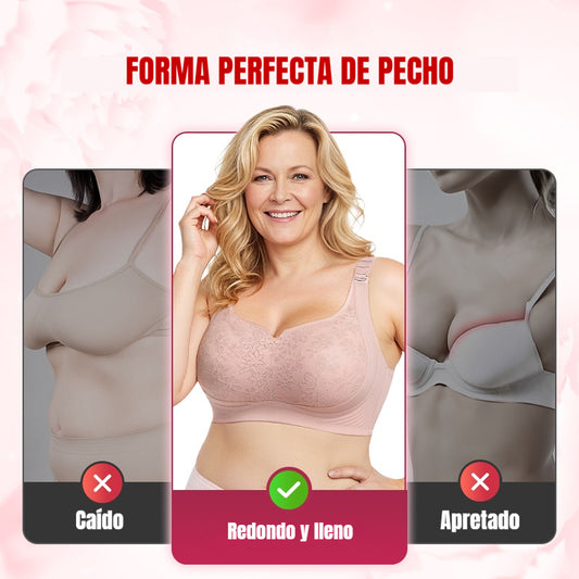 Sujetador de elevación ajustable para bustos más grandes, sujetador cómodo.