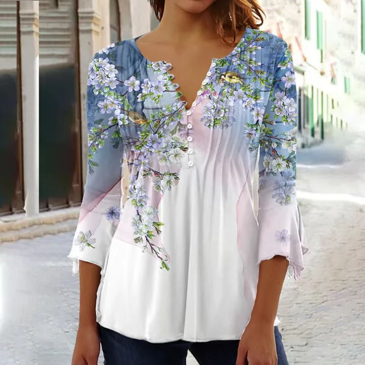 đ„đăOferta por tiempo limitadoăăS-5XLăâšCamiseta de cuello en V para mujer de nueva moda de primavera 2026