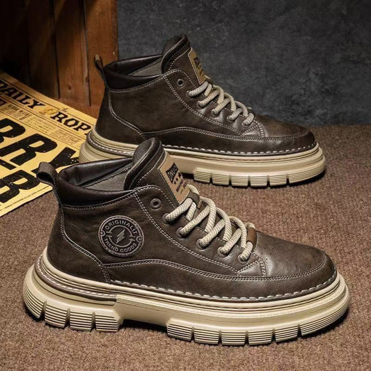 💪【39-44】Zapatos altos retro para hombre de otoño e invierno, estilo retro británico