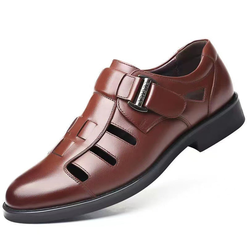 【Oferta especial de último día】👞Sandalias de cuero genuino para hombre, elegantes y cómodas, ideales para primavera/verano.