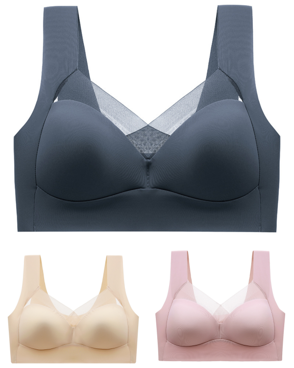 😍【Paquete de 3】Sujetador moldeador transpirable sin aros y sin costuras de tallas grandes🔥【40-110 kg】