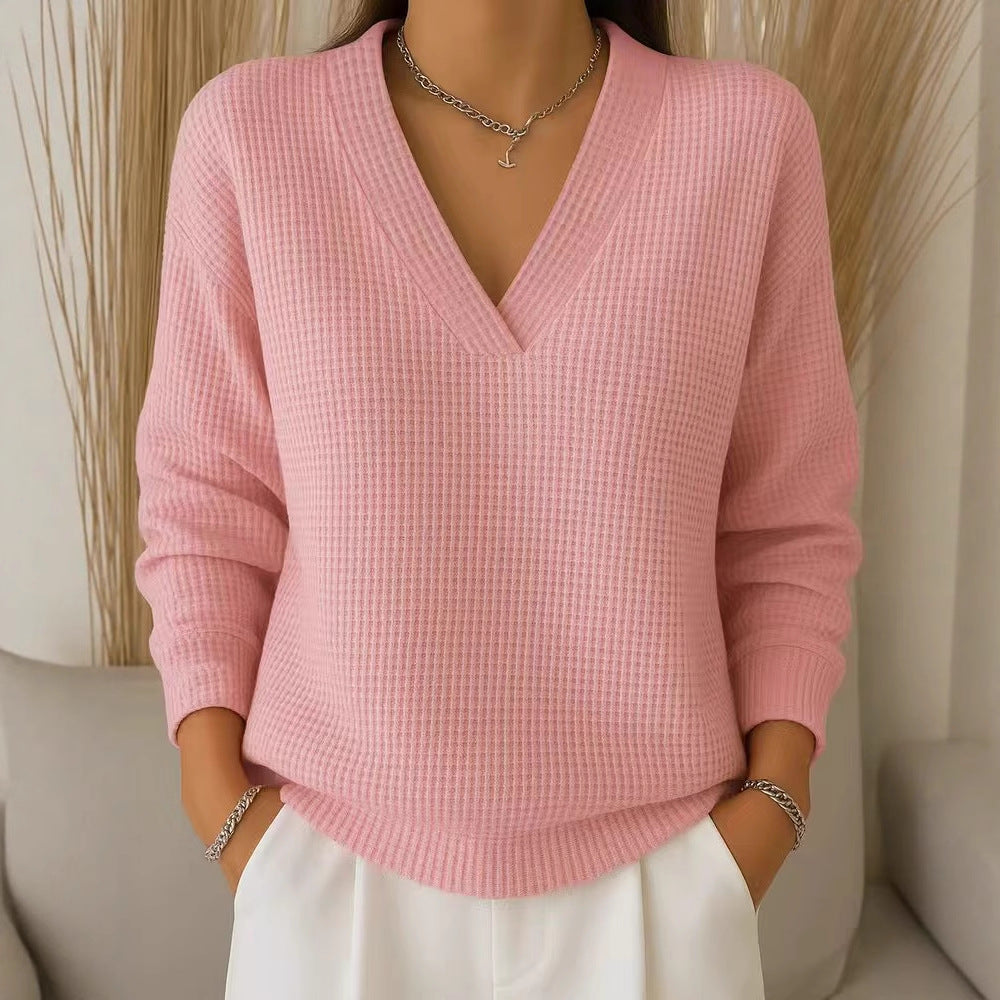 š„Oferta especial de otoƱoćS-3XLćTop de punto con cuello en V elegante y cómodo para mujer 2026