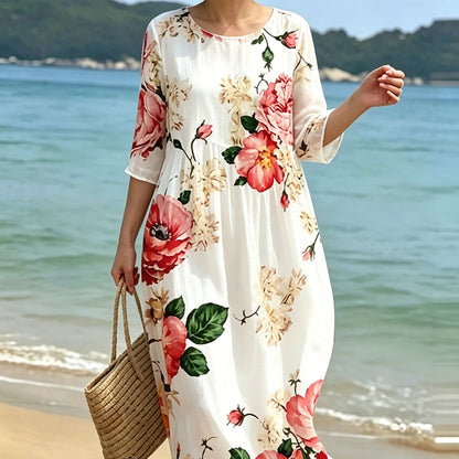 🌸🌸【50% de descuento】🔥【S-8XL】Nuevo vestido estampado ligero y transpirable 2026