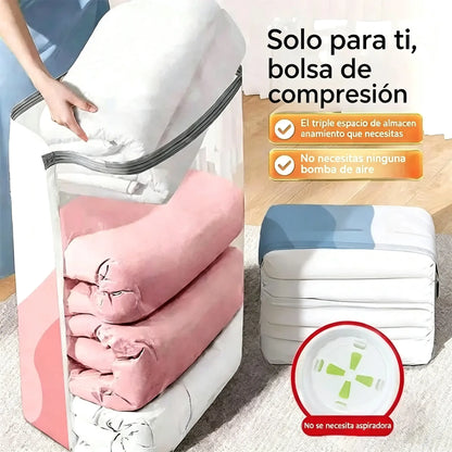 🧳 5 artículos por solo 29 € 💨 Bolsas de almacenamiento al vacío grandes y plegables: No necesitan bomba de aire, excelente sellado, ideales para ahorrar espacio en tu maleta y en casa ✈️