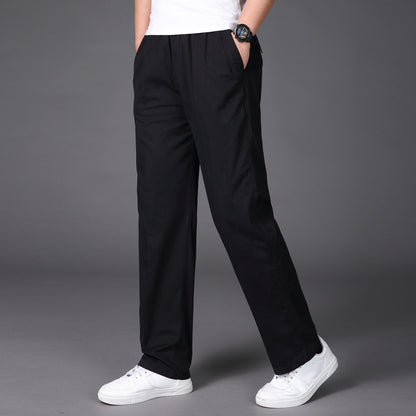 🔥【50-130KG】Pantalones casuales de pierna recta para hombre, tallas grandes, verano 2026
