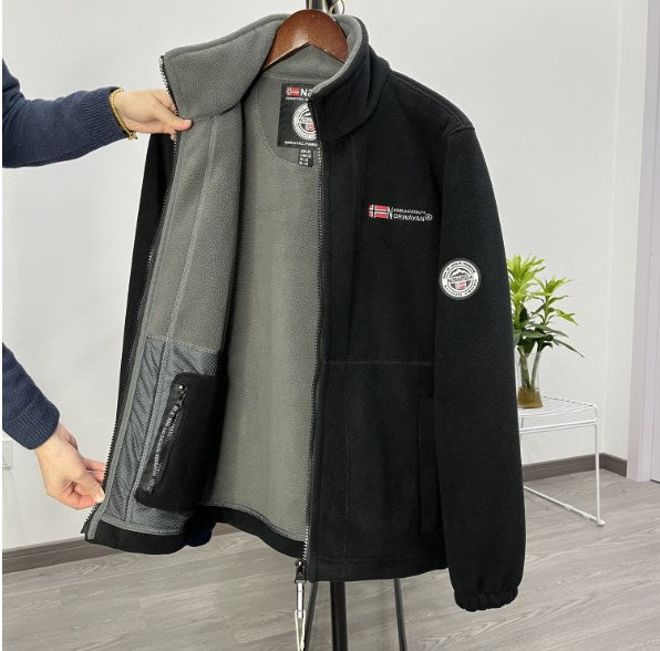 ❄️🧥【XS-3XL】Chaqueta de forro polar de terciopelo grueso para hombre, otoño e invierno, cálida, ligera, talla grande