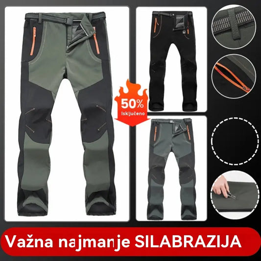🔥Super popust, ne propustite🔥【S-5XL】 Muške mekane hlače Vodootporne, prozračne, debele tople vunene hlače za planinarenje za sportove na otvorenom.Otporno na vjetar i vodu, toplo i udobno