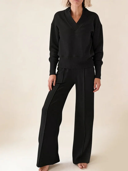🥰📢📢 ¡50% de descuento!【M-5XL】Conjunto femenino 2026 | Conjunto de dos piezas con tejido de manga larga ✨