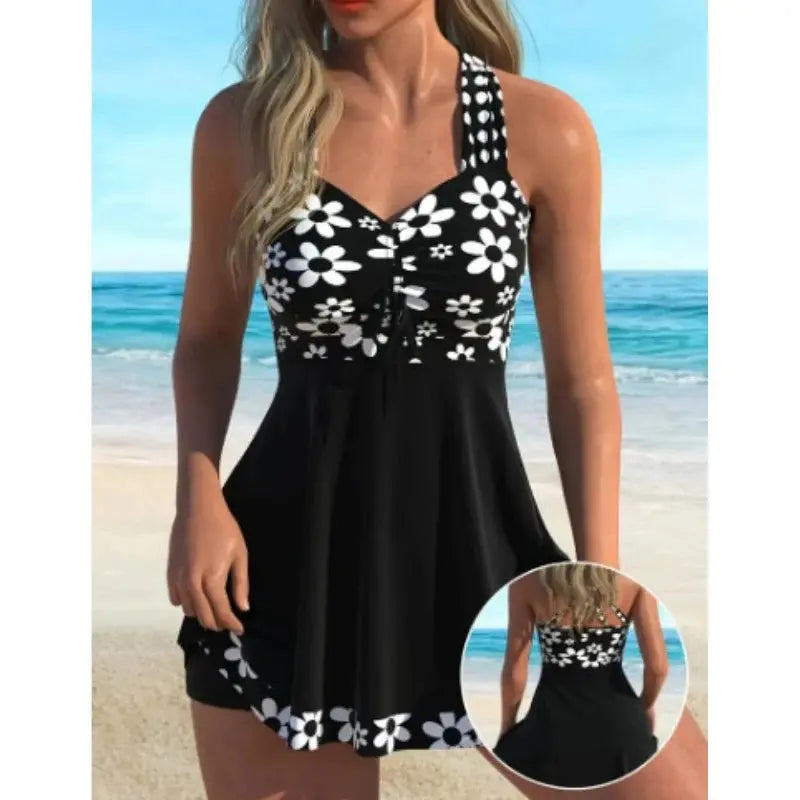 🏖️【S-6XL】Traje de baño estampado a la moda, hecho de tela de secado rápido; corte ajustado, transpirable y cómodo.