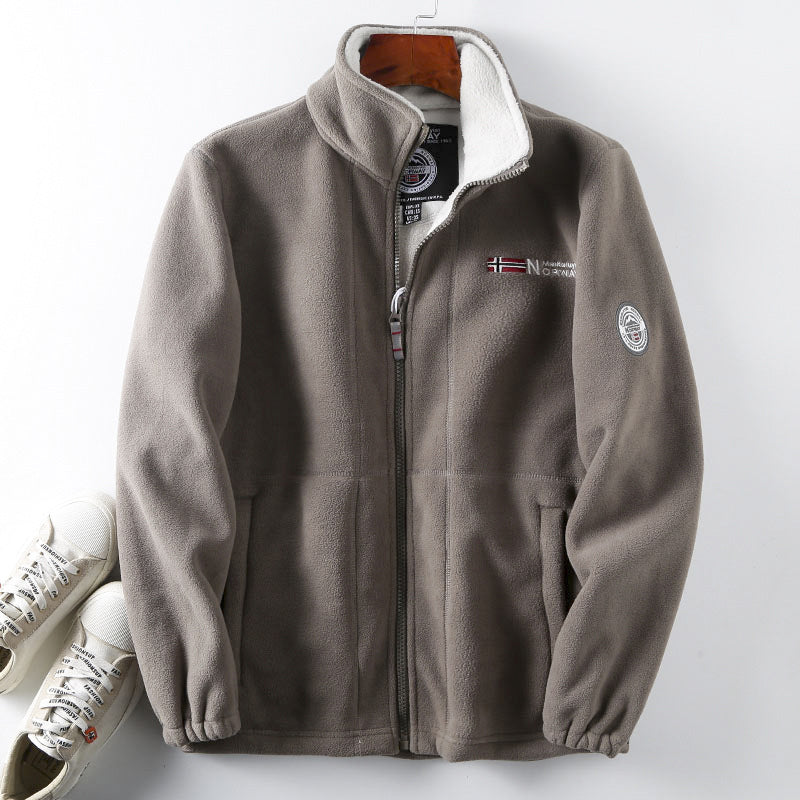 【XS-3XL】Abrigo de lana gruesa para hombre con forro de felpa, tallas grandes, cálido y cómodo para otoño e invierno.