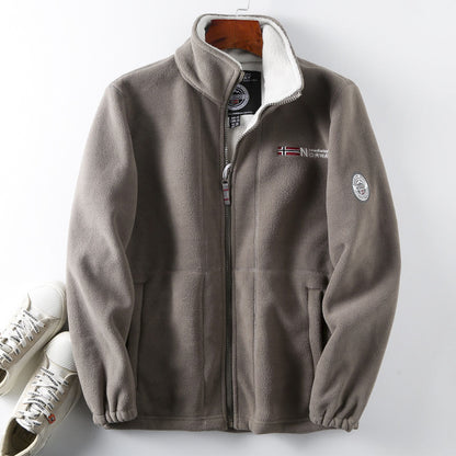【XS-3XL】Abrigo de lana gruesa para hombre con forro de felpa, tallas grandes, cálido y cómodo para otoño e invierno.