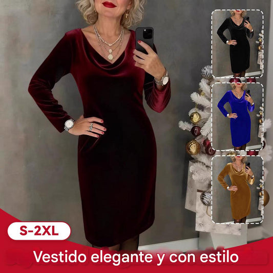 ✨ Vestido de terciopelo 2026 | Mangas largas | Estilo sexy y elegante ✨