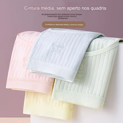 💖🔥【Paquete de 7】50% de descuento último día: bragas de algodón para mujer, de talle alto y antibacterianas