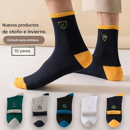 🔥【¡50% Off, 10 Pares de Calcetines!】Los calcetines desodorantes térmicos para hombre absorben el sudor