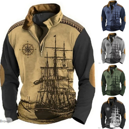 【XS-5XL】🔥Oferta por tiempo limitado: 38% de descuento🔥 Polo de velero de cuello alto para hombre, nuevo estilo 2026, suave y cómodo