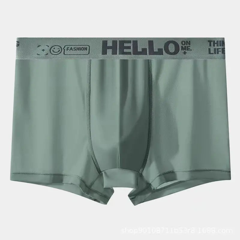【Compre 1 y obtenga 5 gratis】Calzoncillos bóxer de seda de hielo para hombre/Delgado， transpirable-6 artículos en total