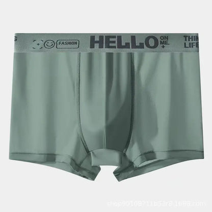 【Compre 1 y obtenga 5 gratis】Calzoncillos bóxer de seda de hielo para hombre/Delgado， transpirable-6 artículos en total