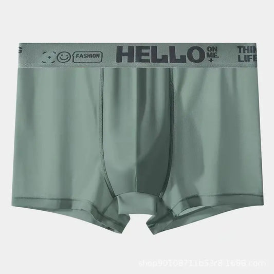 【Compre 1 y obtenga 5 gratis】Calzoncillos bóxer de seda de hielo para hombre/Delgado， transpirable-6 artículos en total