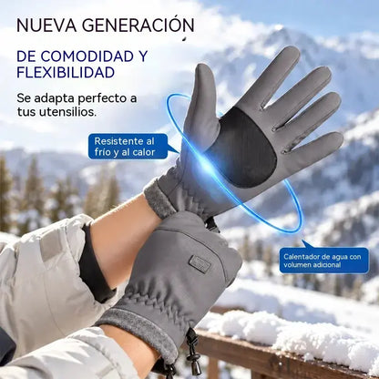 Guantes de invierno para hombre, impermeables y cortavientos · Forrados con tejido polar · Totalmente compatibles con pantallas táctiles · Palma antideslizante · ¡Ideales para ciclismo, esquí y senderismo!