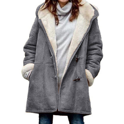 🐏🥼💖【Nueva colección de invierno 43% de descuento】2026 Abrigo de mujer elegante y cálido de ante con forro polar, S-5XL, abrigo de invierno/para el día a día