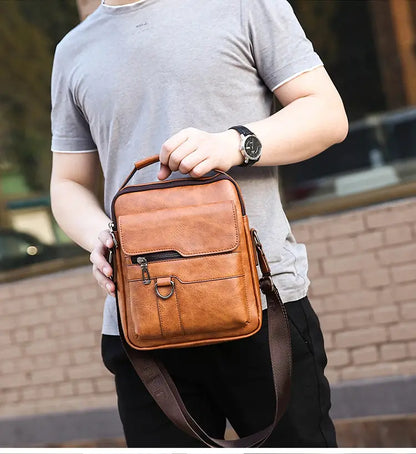 🔥Nová akce 50% sleva 👜 Moderní a ležérní kožená taška pro muže, velká kapacita