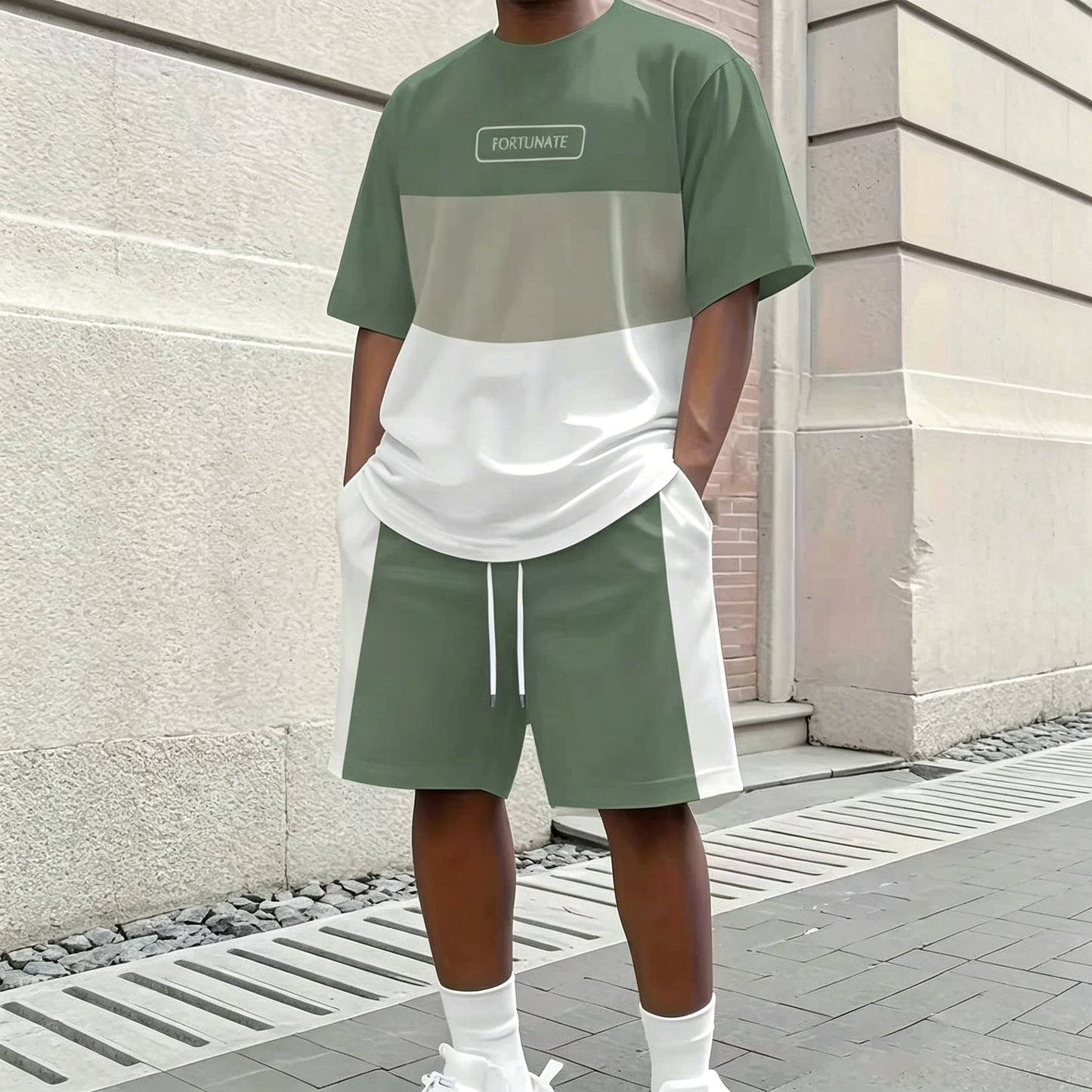 ✨【Pago contra entrega】Conjunto deportivo de verano de 2 piezas para hombre: cómoda camiseta de manga corta y pantalones cortos para uso diario y en casa.