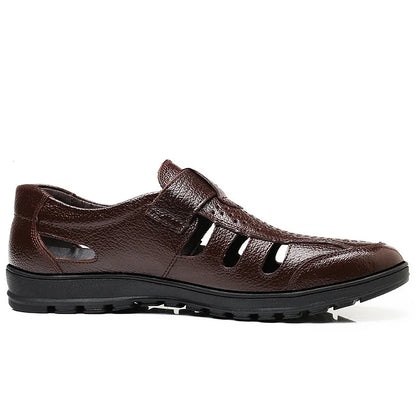 😎👞【39-44】🔥2026 Sandalias de cuero transpirables para hombre de verano